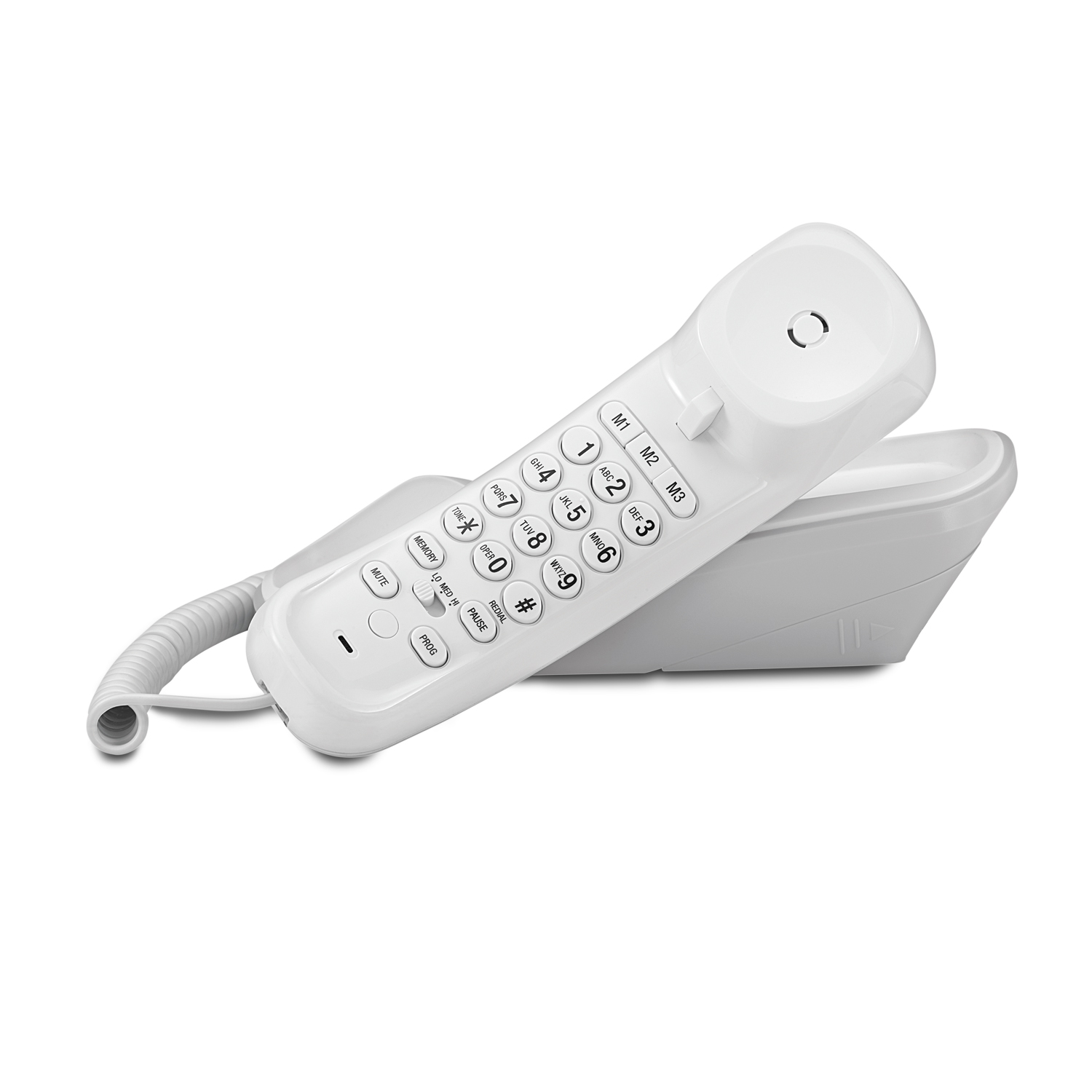 Trimline Corded Phone with Caller ID, White - view 3